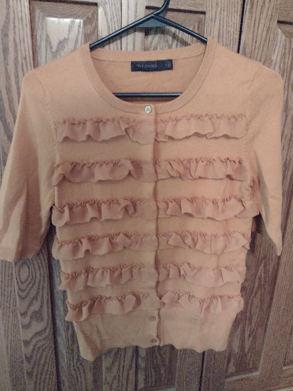 The Limited Short Sleeve Ruffled Sweater